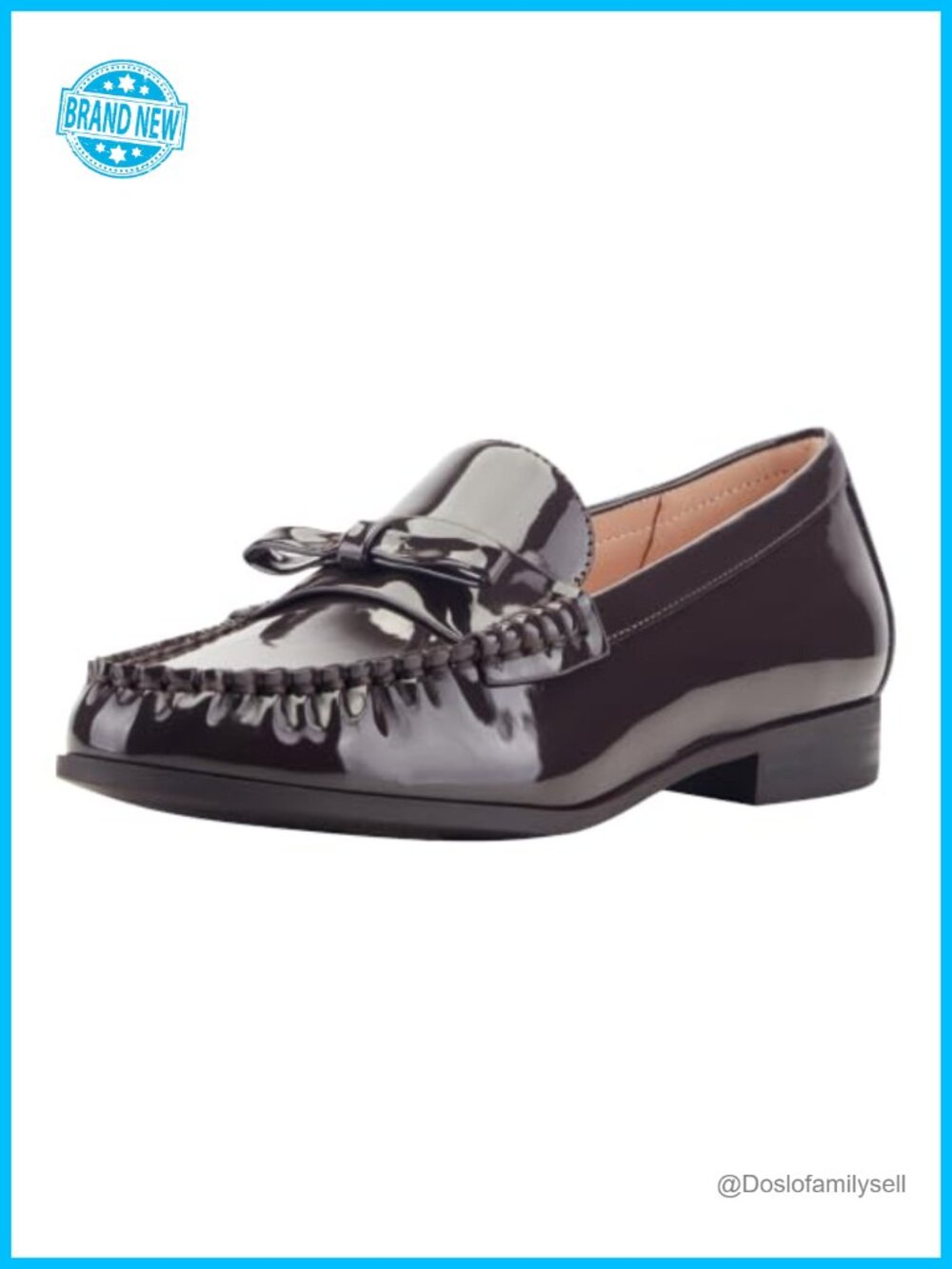 Bandolino Laynei Faux Patent Leather Slip-On Loafers Round Toe Slip On